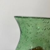 Vintage bubbled glass candle holder