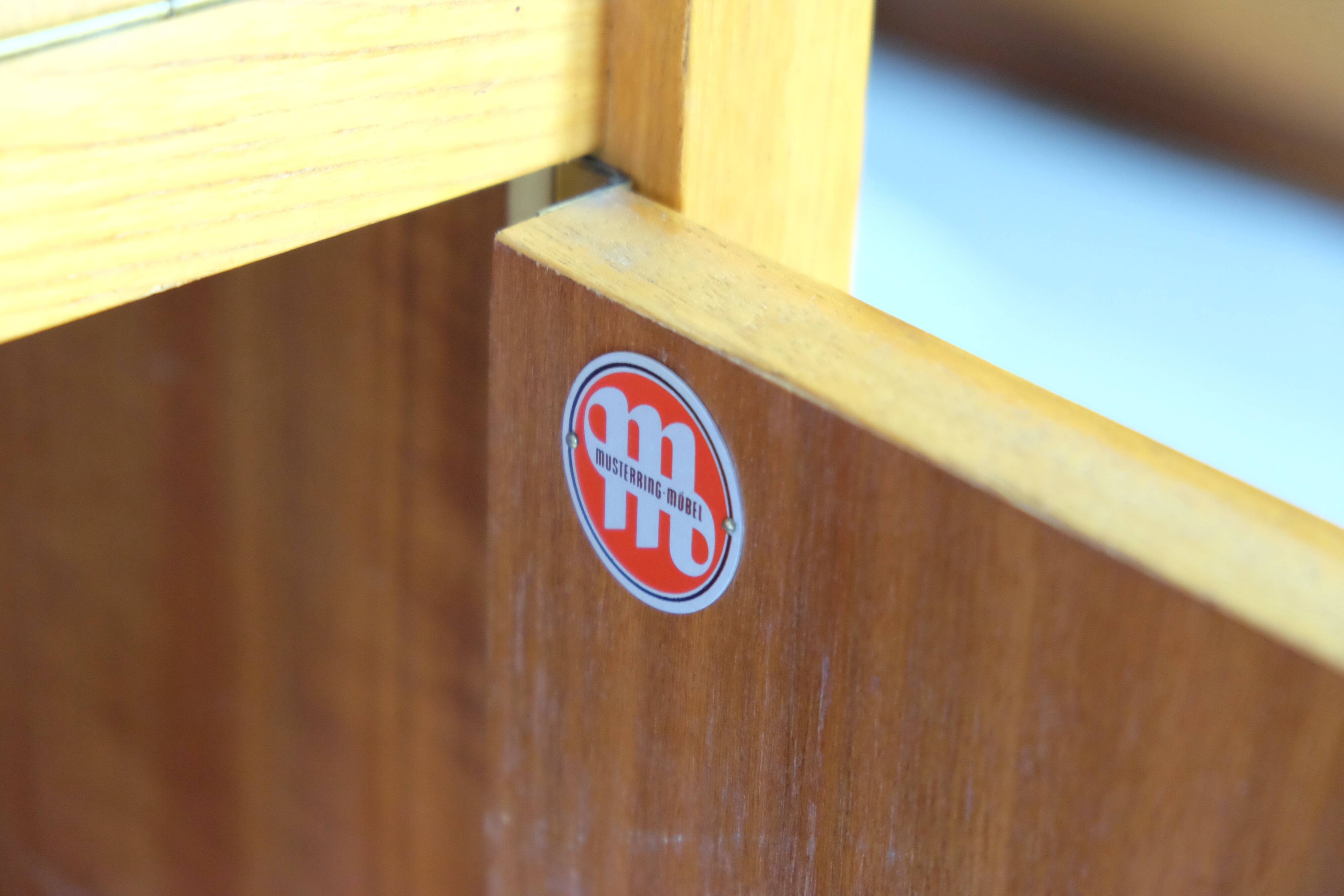 Vintage secretary desk cabinet Rüster 60s 70s midcentury