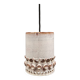Belle lampe suspendue en céramique en forme de cylindre.
