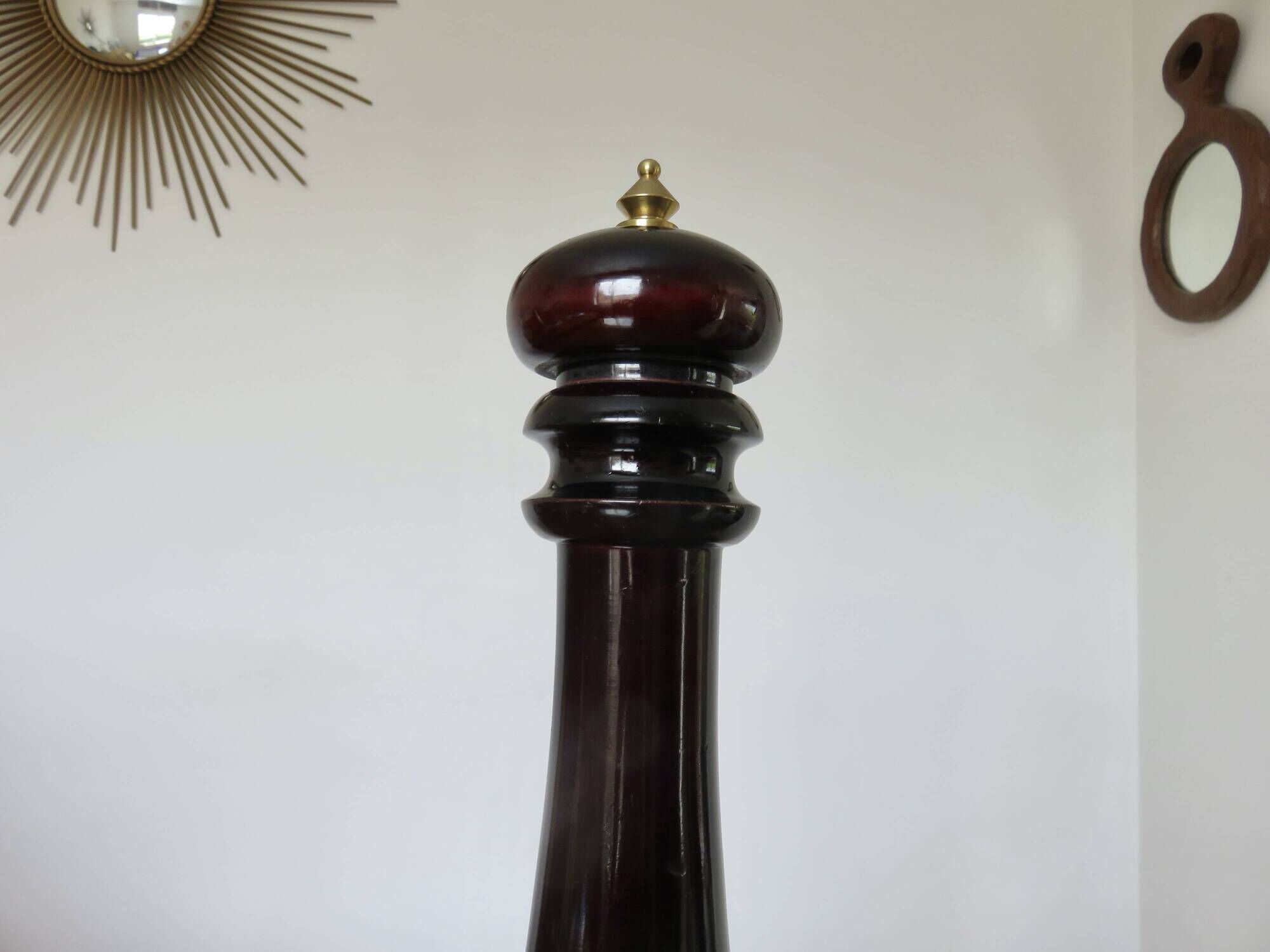 Xxl pepper mill by "chiaruzi" "cc" florence, italy, lacquered wood, 1970