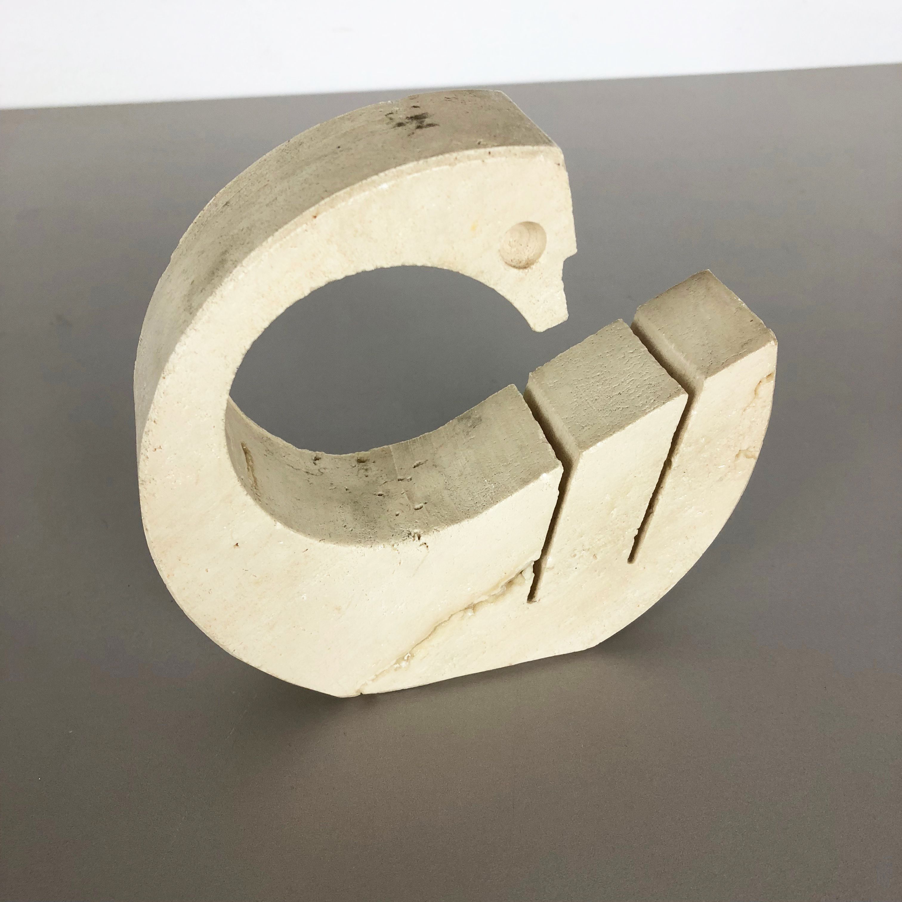 Modernist travertine marble swan figure by Fratelli Mannelli, Italy, 1970s