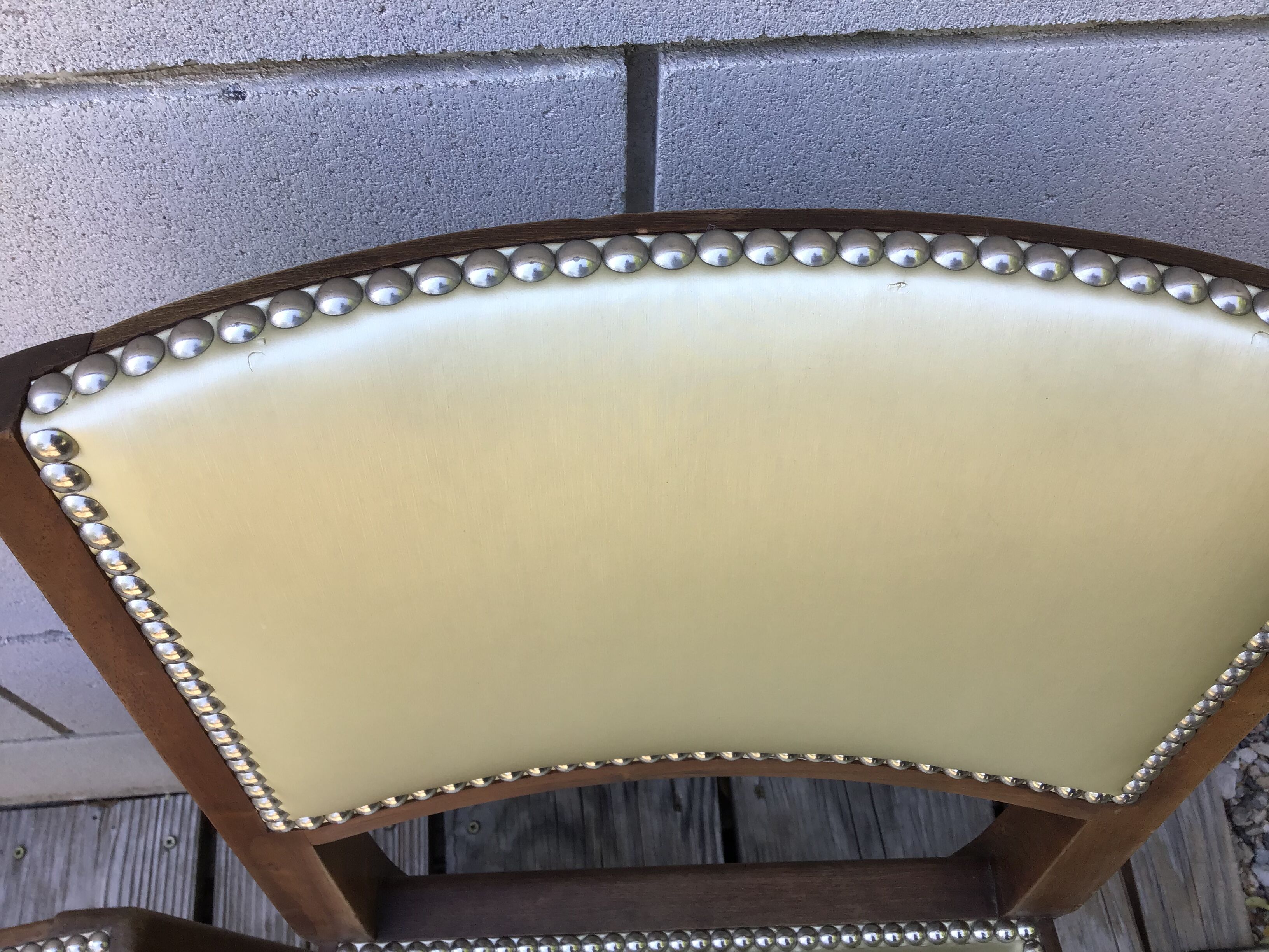 2 solid wood satin art deco chairs