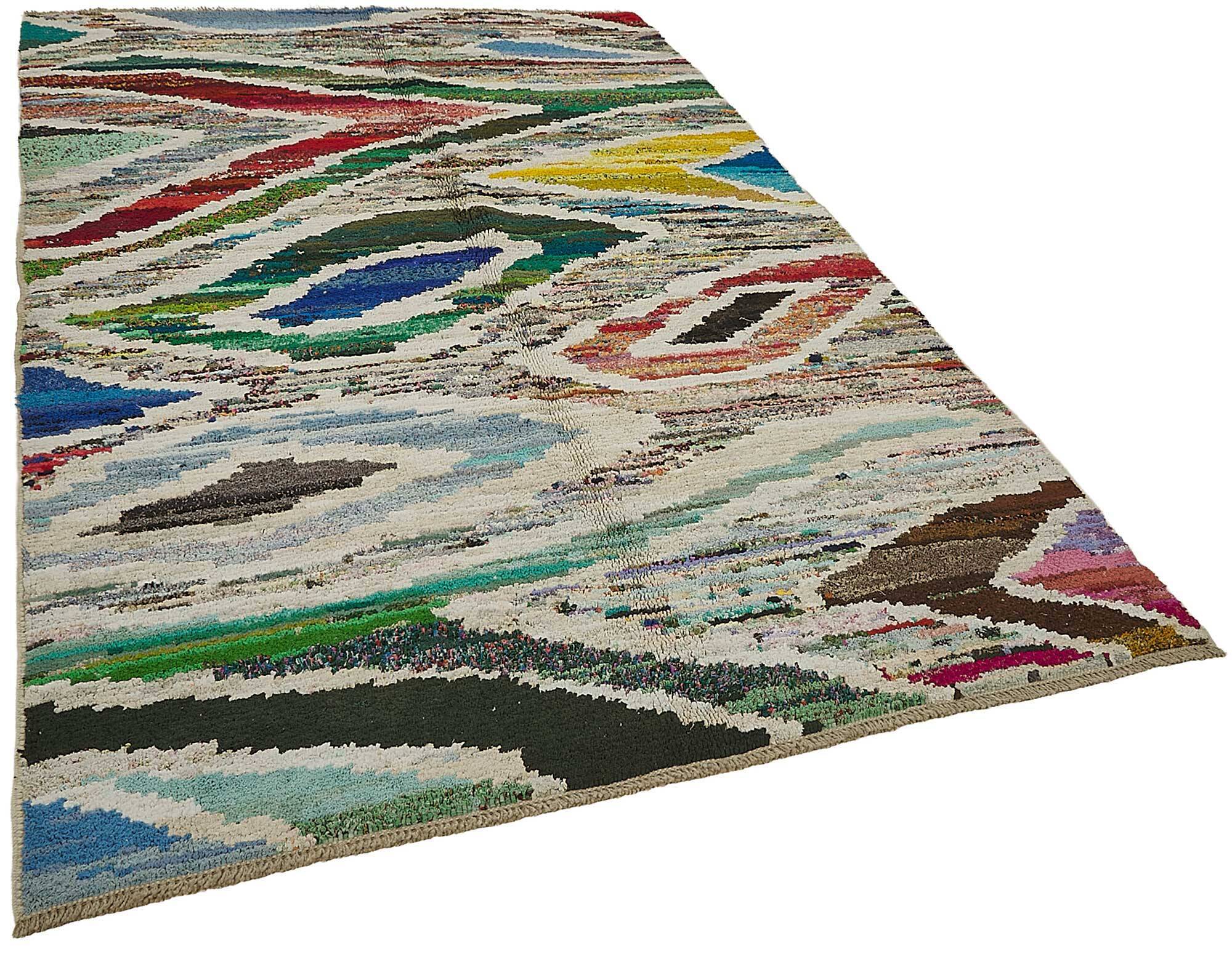 Handwoven Turkish Recycled Boho Rug 177 cm x 260 cm