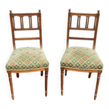 2 Napoleon III chairs with tapestry seats