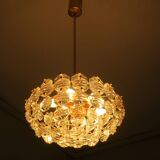 Kinkeldey gold plated and faceted glass chandelier, 1960s