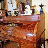 Empire Cylinder Desk Return from Egypt Mahogany and Gilt Bronze