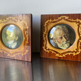 Paire de cadres en bois