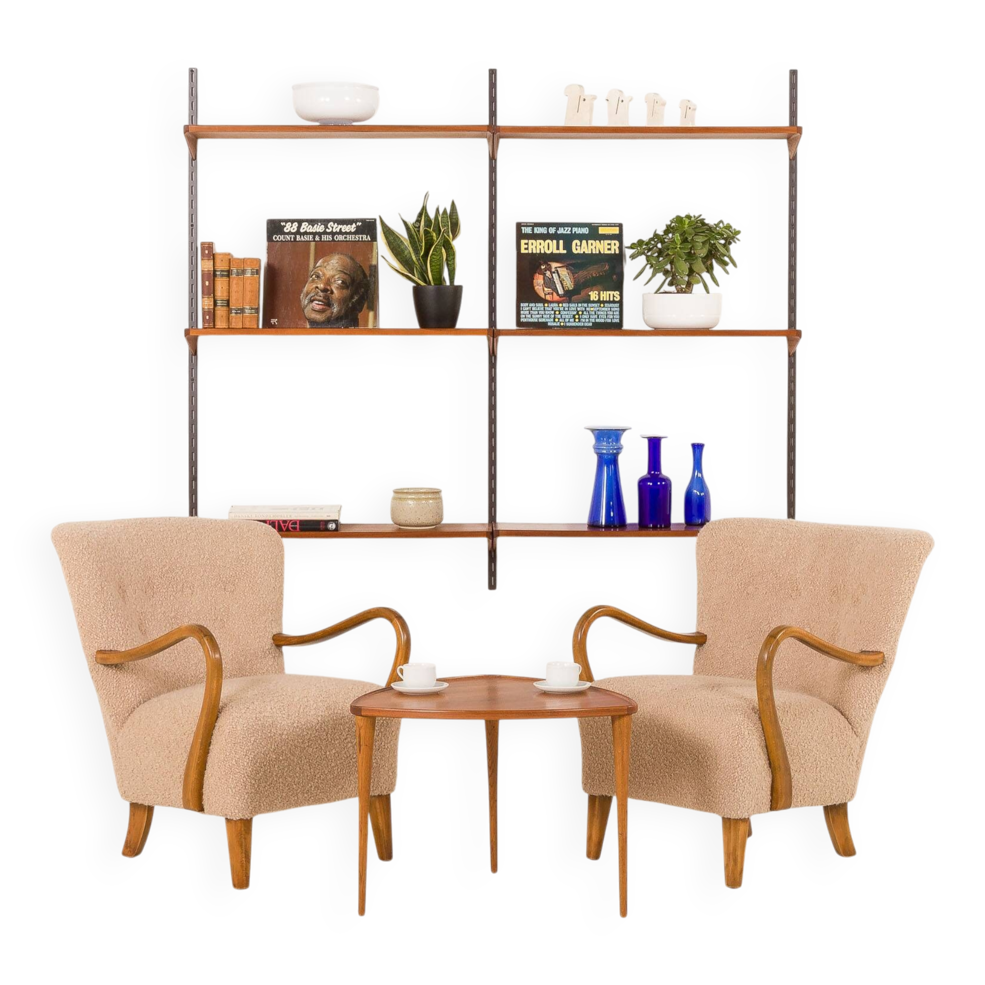 Alfred Christensen pair of two armchairs, Denmark 1950s