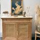 Raw wood and caning buffet