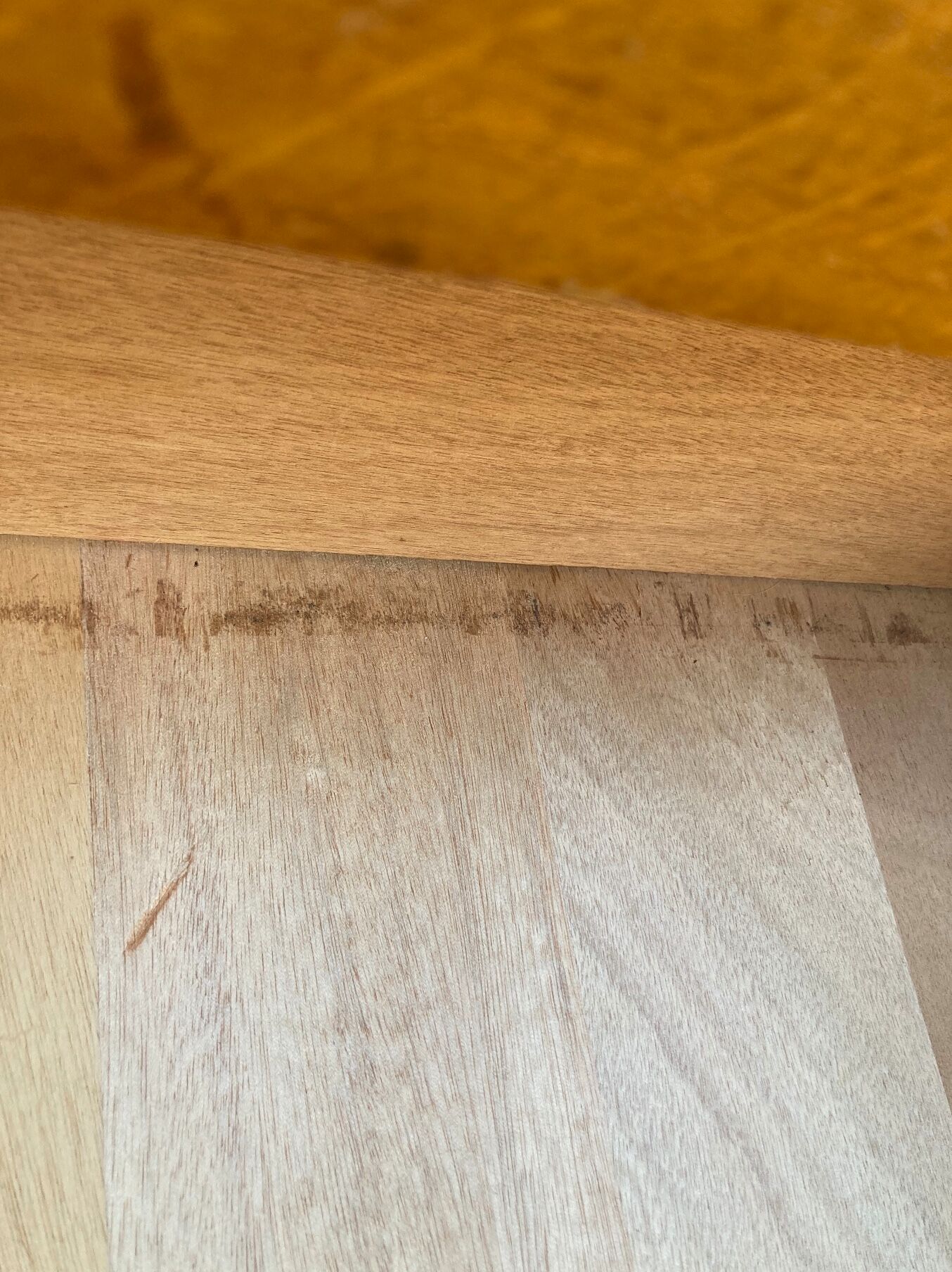 Rattan chest of drawers and vintage wood