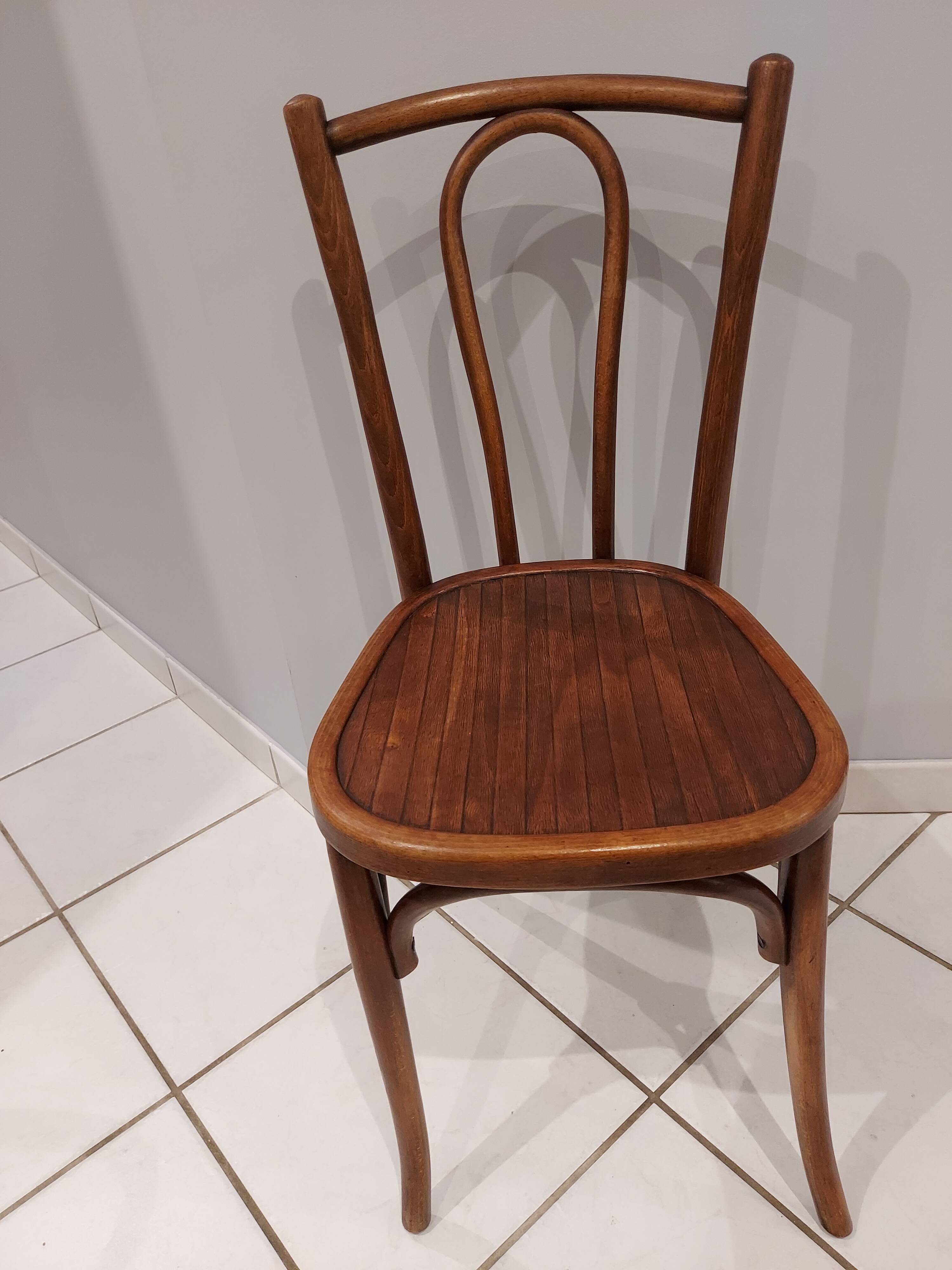 Suite of 6 vintage bistrot chairs 1930s