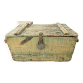 Coffre ancien en bois - déco industrielle