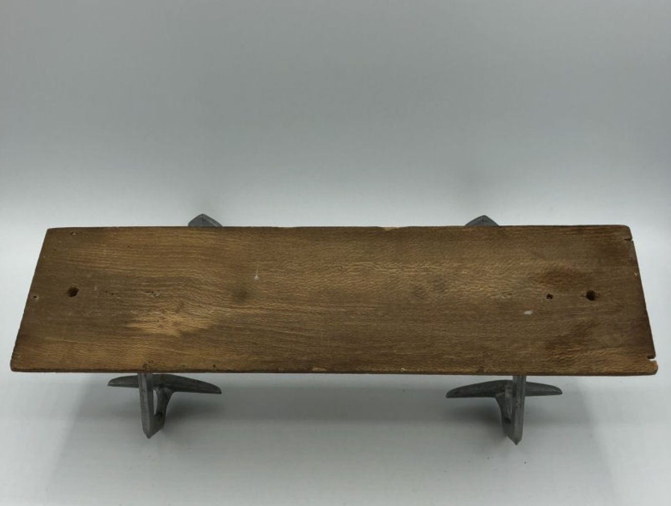 Wall coat rack with 2 hooks on wood