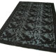 Handmade distressed oriental 1980s 158 cm x 250 cm black rug