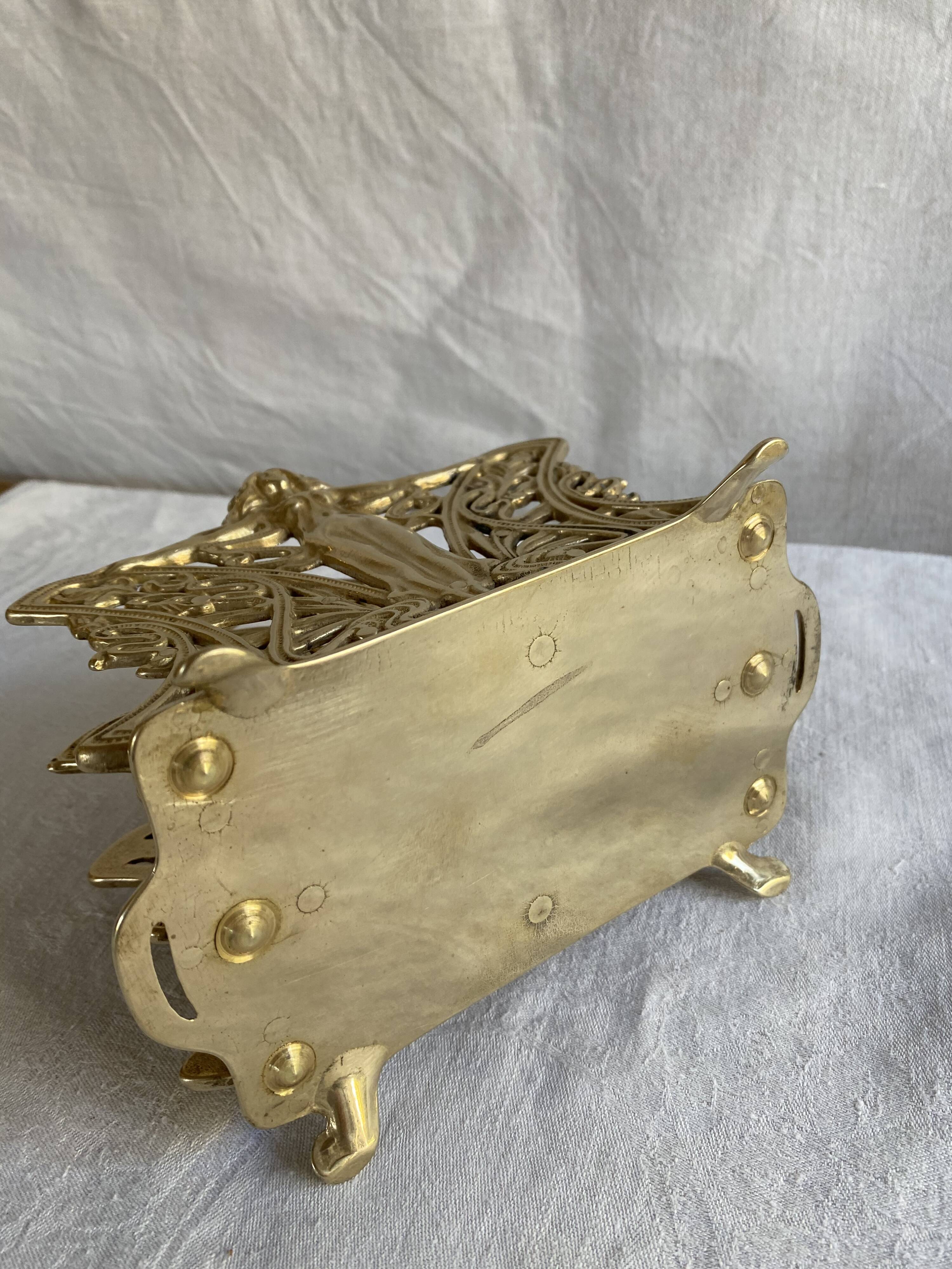 Vintage brass mail door