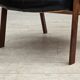 1970s, Danish armchair, black artificial leather, teak wood.