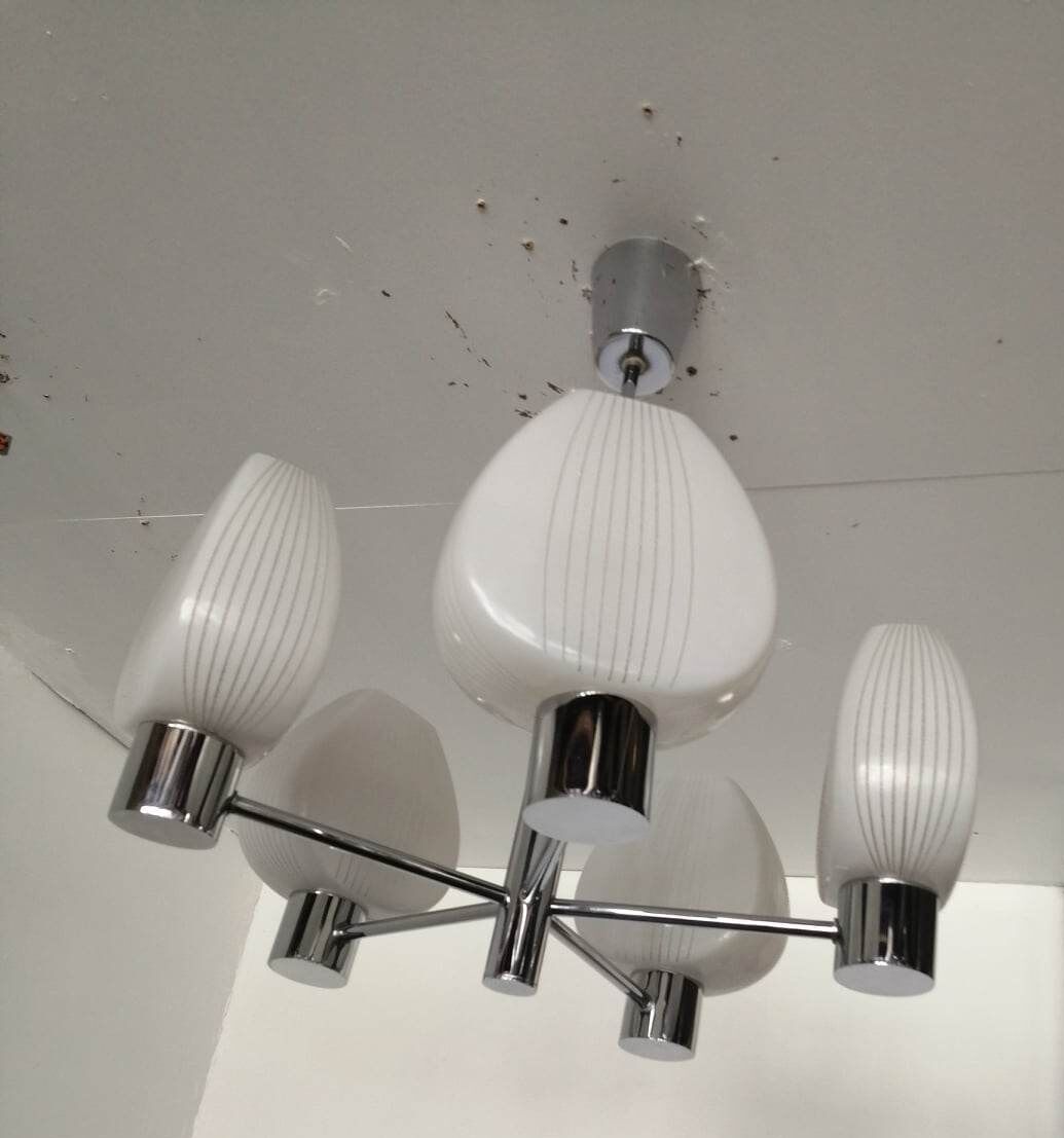 5-spoke chandelier 70s