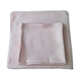 Damask tablecloth 1.30 x 2.40 m and its 10 matching towels peach color