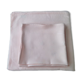 Nappe damassée 1.30 x 2.40 m et ses 10 serviettes assorties couleur pêche
