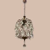 Vintage drop pendant in crystal, 1950s