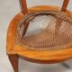 Antique Regency style chairs in mahogany and XX Century fabric.