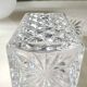 Whiskey decanter in bohemian crystal. boho-chic style. cross/diamond patterns. floral decor. high 25.5 cm