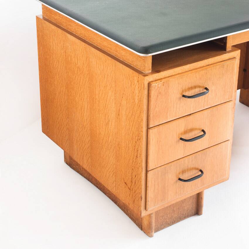 Vintage oak desk made by Burwood. France, 1950s