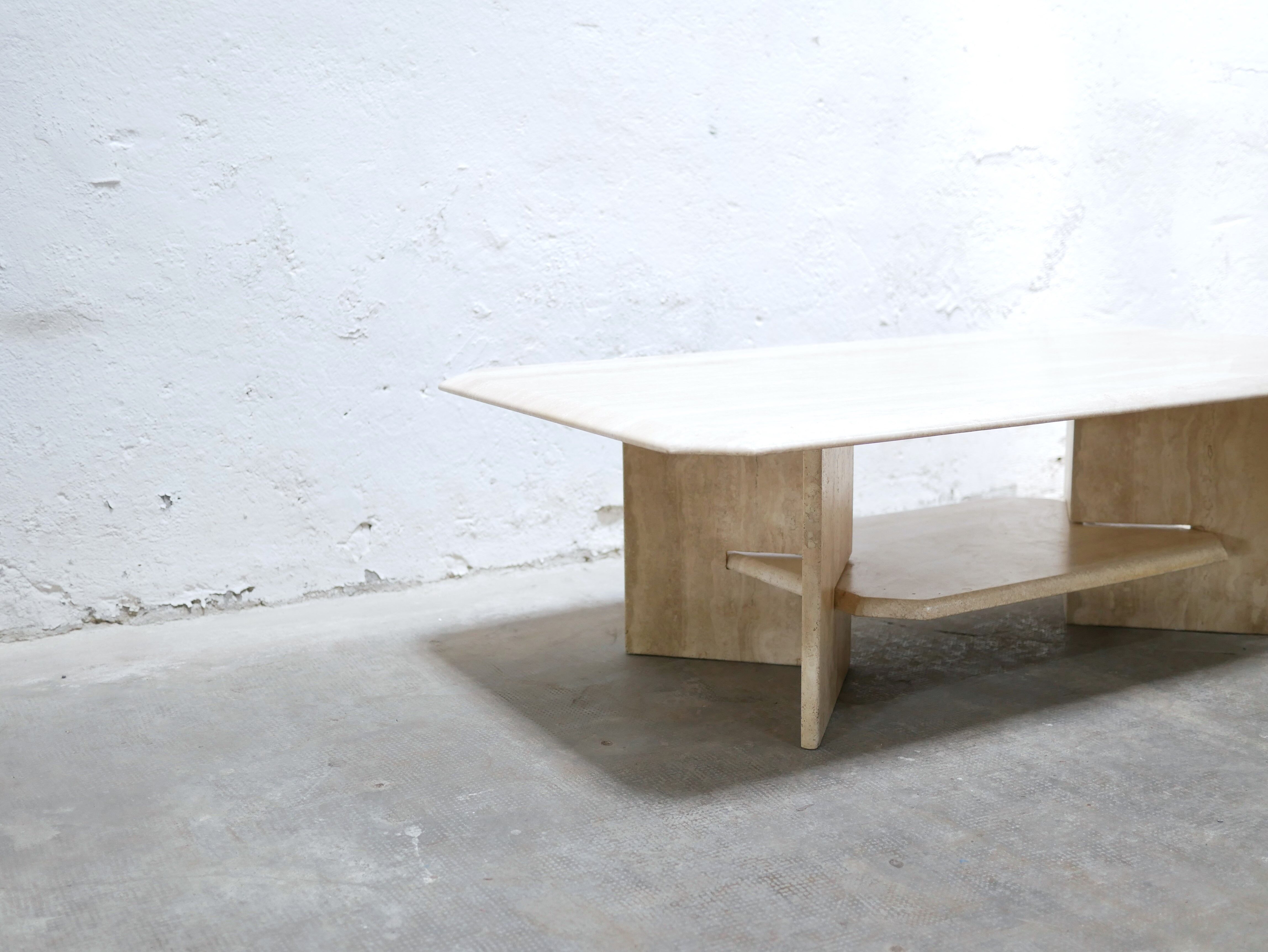 Vintage travertine coffee table