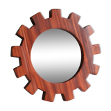 Scandinavian teak mirror 1970 33cm