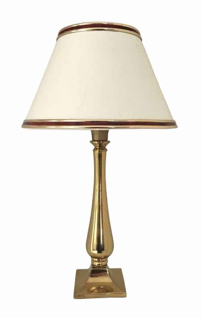 Brass base bedside lamp