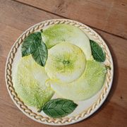 2 plats à tarte en barbotine