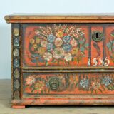 Folk art bridal chest, 1885