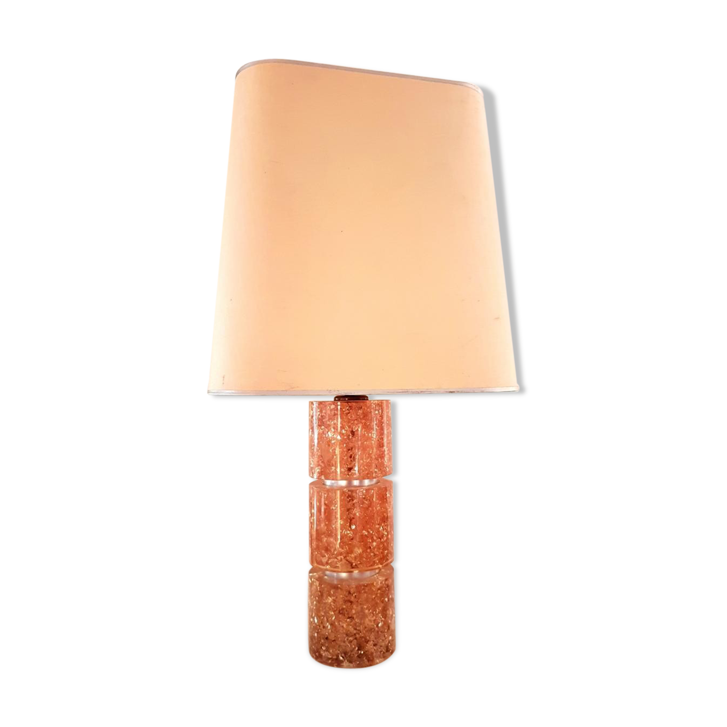 Lamp in aluminium and resin, 1970