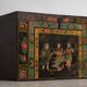 Antique oriental chest with painting of the warrior Yang Mulan (c.1900) #9