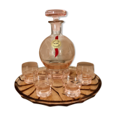 Liqueur service from the Hartzvillier crystal factory, France, handmade, 6 pieces.