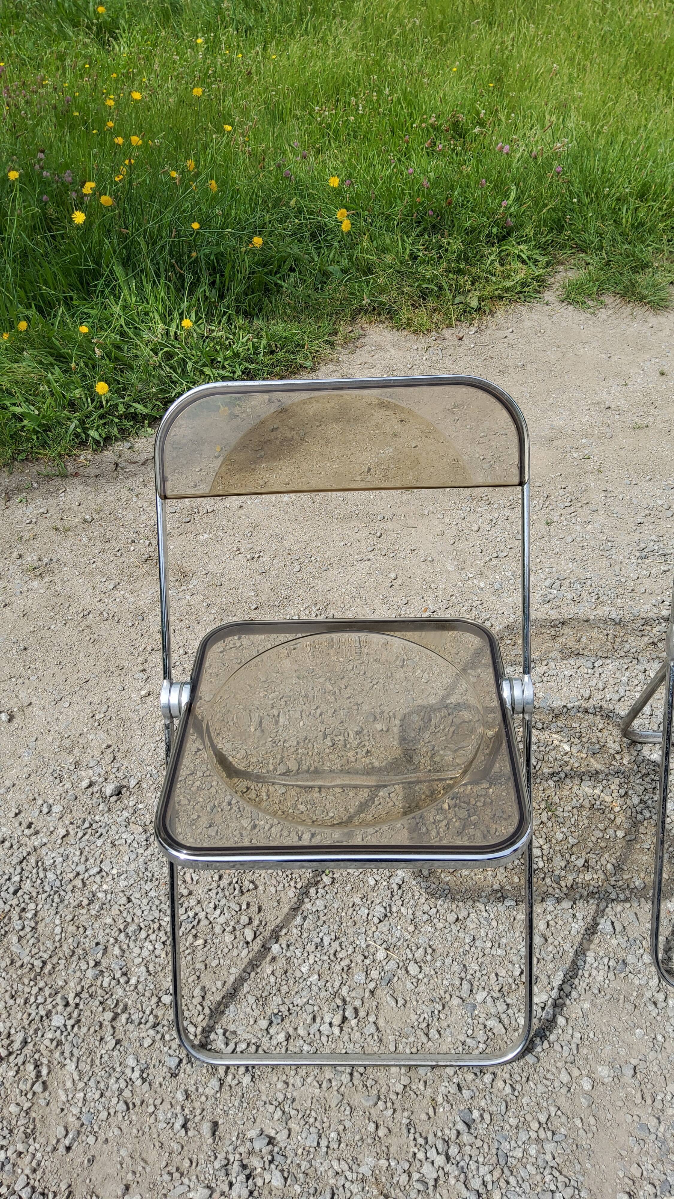 Set of 3 plia chairs by Giancarlo Piretti from the 70s