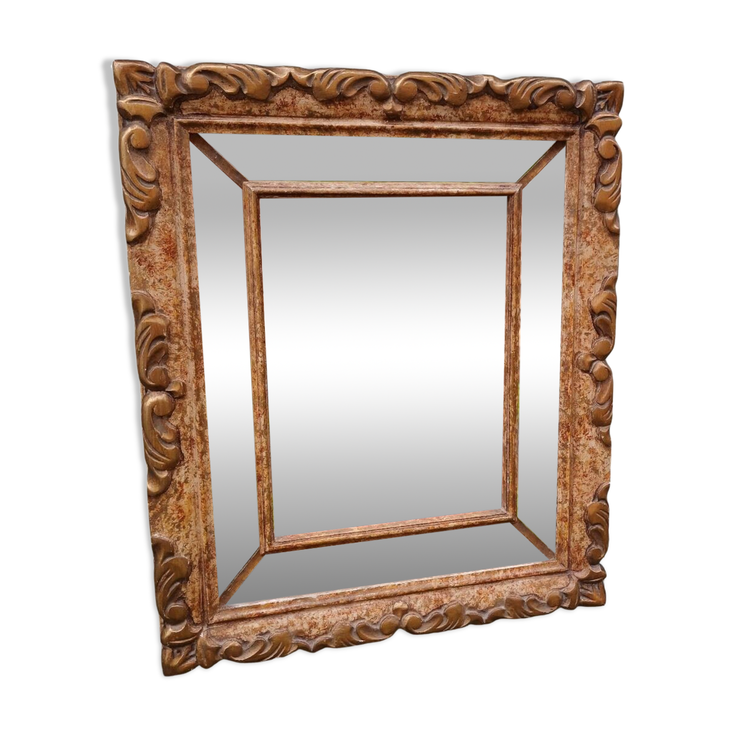 Antique beveled mirror