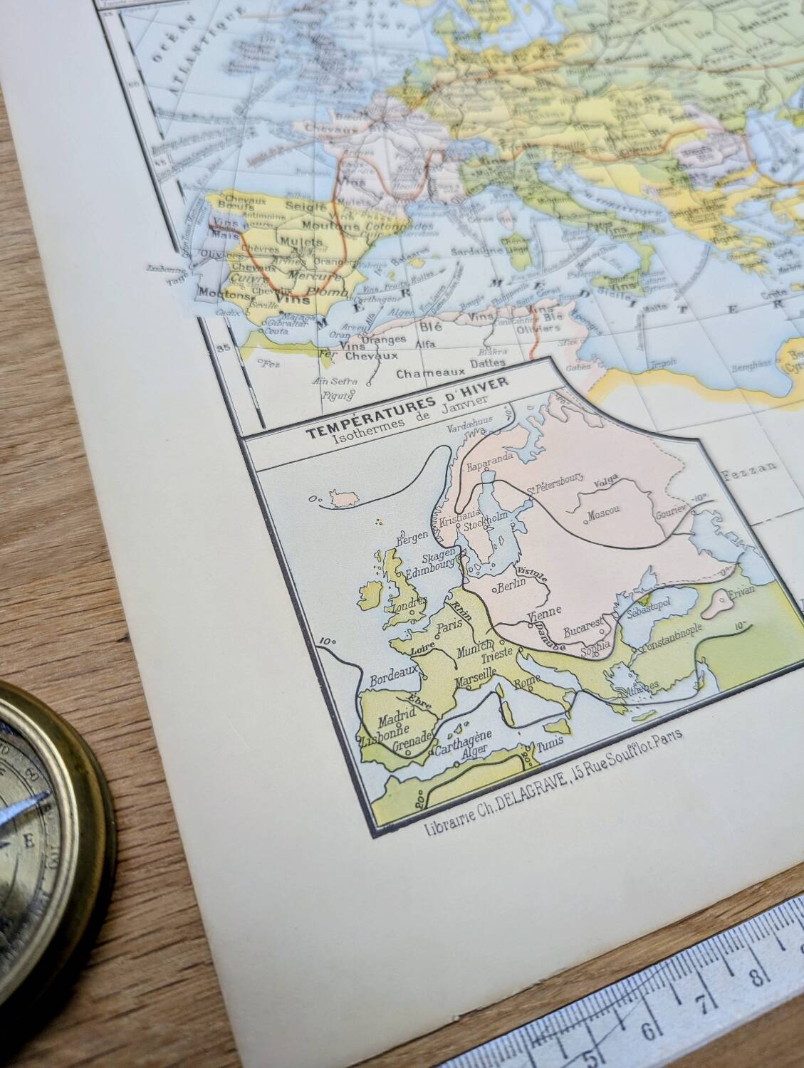Printed in 1900, map of economic Europe.