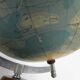 Paper mache globe on wooden base, 1960s