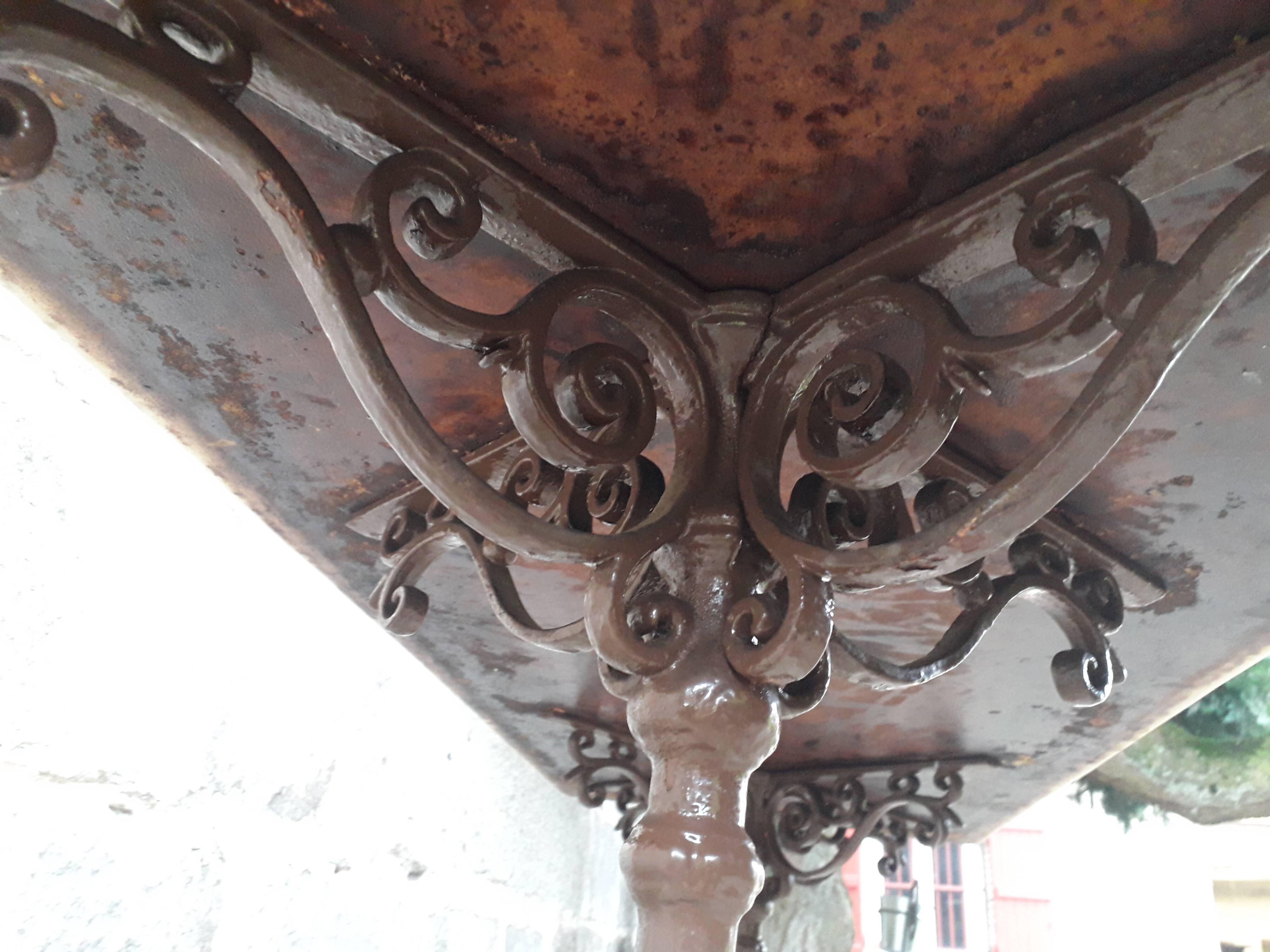 Bistro table marble top 145.5 cm