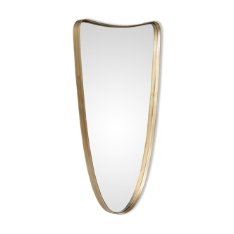 Free-form brass contour mirror - 60x30cm