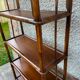 Vintage rattan bookcase shelf 70s