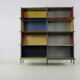 Rangement mural coloré des années 50 par Wim Rietveld pour Gispen