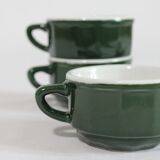 4 vintage bistro style coffee cups