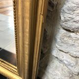 Louis-Philippe mirror pearled gold with gold leaf, some imperfections 146cm / 101cm