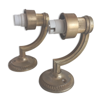 Golden wall lamps