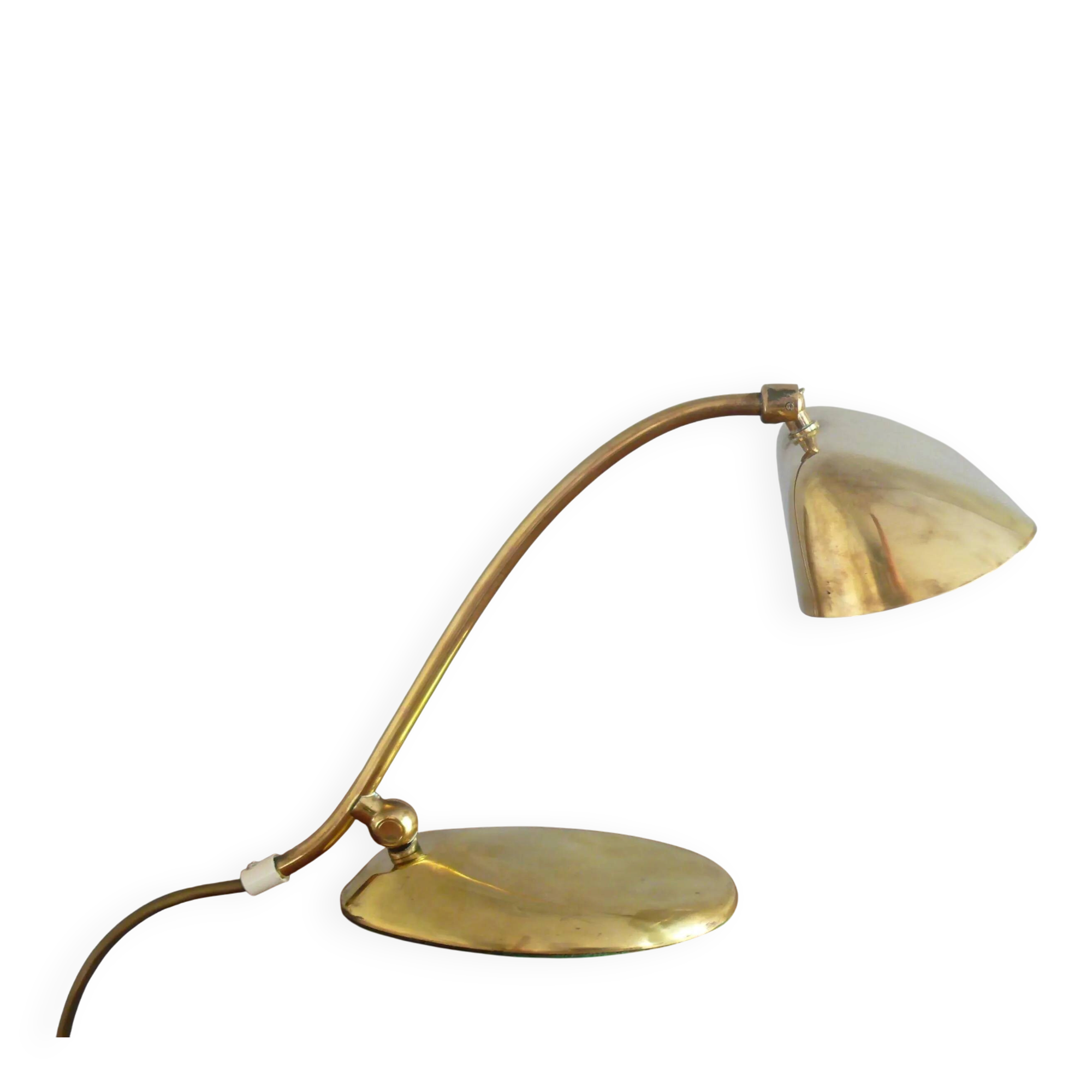 JBS Piano Lamp, Burnished and Brushed Brass, 1960s