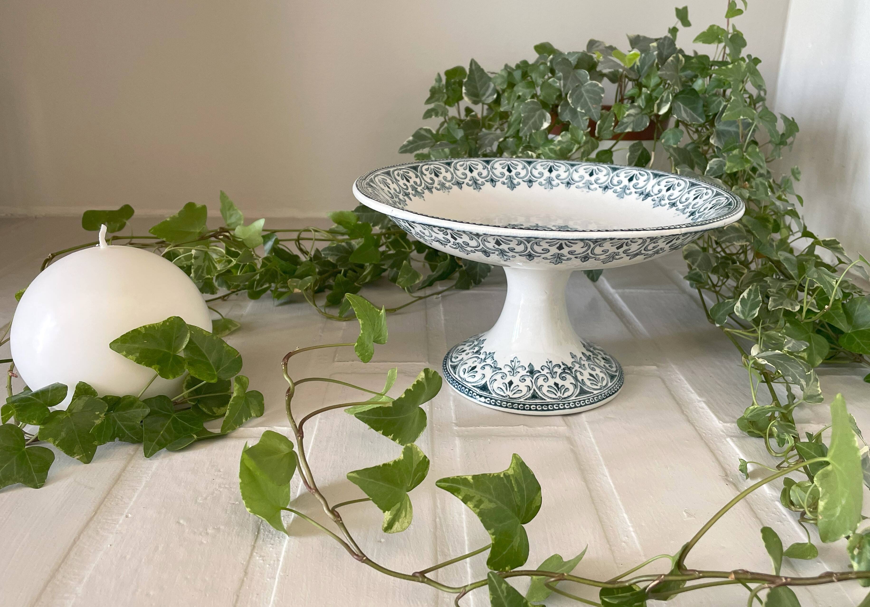 Old Badonviller earthenware compote bowl