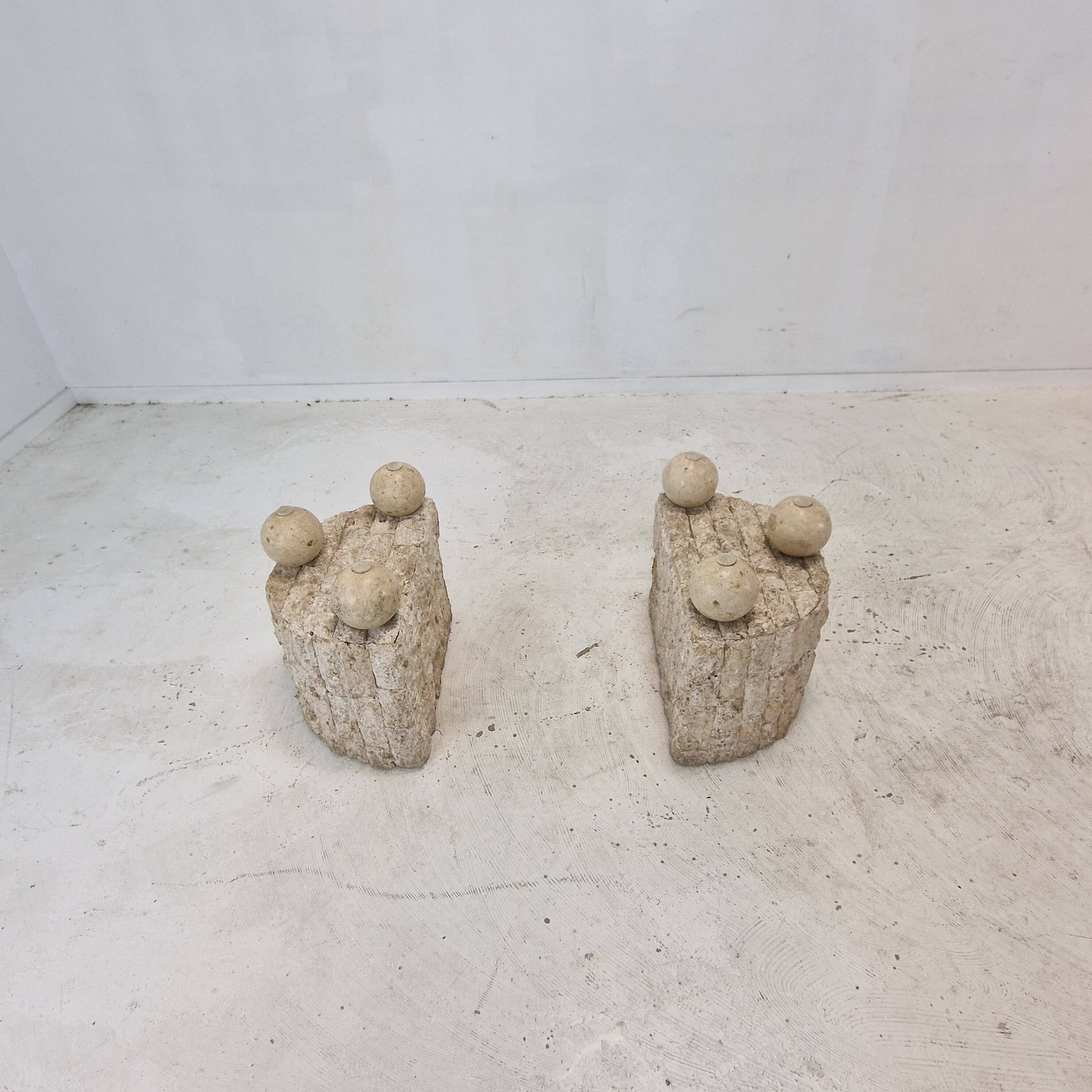 Magnussen Ponte Mactan Stone Coffee or Fossil Stone Table, 1980s