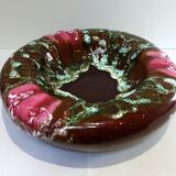 Old empty Vintage ceramic pocket pink tones, green white reflections